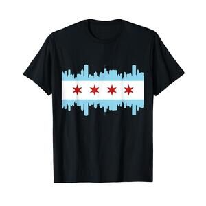 Chicago Flag Skyline Pride Illinois TShirt
